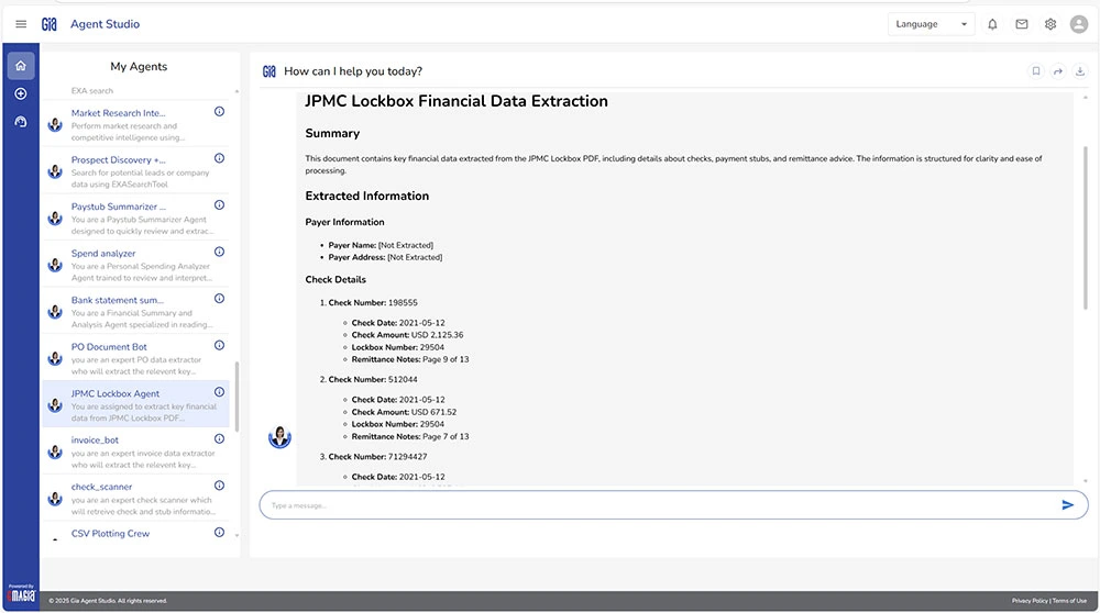 screenshot of Gia Agent Orchestration Studio